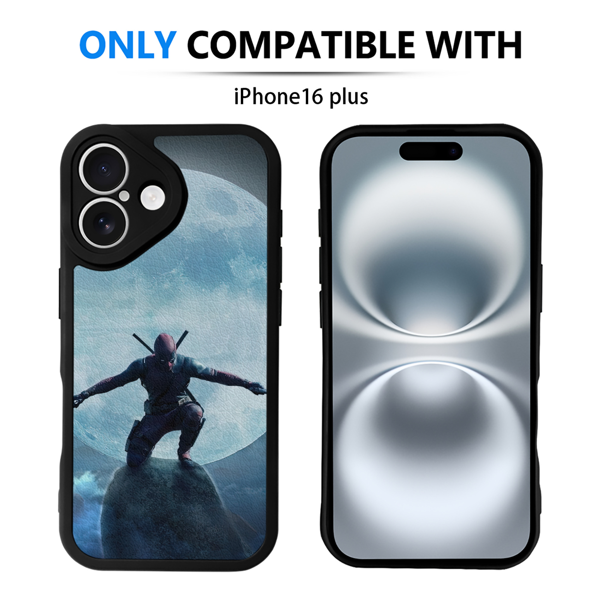 （画像用） Deadpool デッドプール 【iPhone 16シリーズ対応】シリコンスマホケース（レザー調） 材質：シリコン